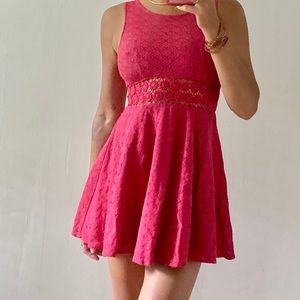 Free People Dress with Lace Cutout